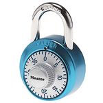 Master Lock Padlock, Wide Dial Combination Lock, 1-7/8 in. Wide, Blue, 1561DAST