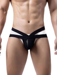 ohmydear Strings Hombre Sexy Chic Hot Cruzados Hueco Out Slip Transpirable Tanga Gran Tamaño Jockstrap Lencería y Ropa Sexy Hombre Sissy Ropa Interior, Negro , M