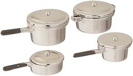 Darice Party Supplies, Miniature Silver Stovetop Cookware, 8 Each