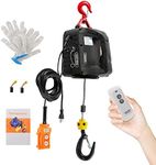 BEAMNOVA 3 in 1 Portable Electric Hoist 110V Wired & Wireless Remote Control 500kg/1102lbs Capacity Crane Winch Hook Pulley Lifting Strap