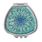 Udoosun Pill Box,Green Mandala Pill Case for Purse Pocket Pill Organizer Decorative Boxes Silver Single Compartment Travel Medicine Tablet Holder Wallet