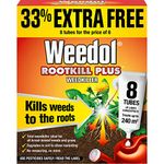 Weedol 18133 Rootkill Plus Liquid Concentrate Weedkiller Tubes, Red, 6 + 2 Tubes