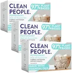 The Clean People Fabric Softener Sheets - Dryer Sheets - Softens & Removes Static - Vegan Laundry Softener With Essential Oils - Peppermint 360 Pack