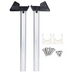 Uadme Greenhouse Drainage Pipe, 2 PCS PVC Rain Gutter Water Butt Down Pipe Greenhouse Downspout Kit for Greenhouse Plumbing Accessories Supplies (26CM)