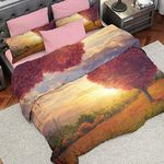 Copripiumino Digitale Tutto Stampato Microfibra Duvet Set, Quilt Covers, Bedding Sets, Satin Fabric, Flower Tree King