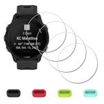 iDaPro [4 Pack] Screen Protector for Garmin Forerunner 955/955 Solar Smartwatch + Silicone Anti-dust Plugs Tempered Glass Anti-Scratch Bubble-Free