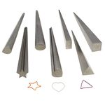 The Beadsmith Mini Mandrel Set - 7 Piece Kit: Oval, Square, Drop, Rectangle, Triangle, Heart & Star - Metal Jewelry Forming Tool - Consistent Shapes Every Time - Plastic Storage Case Included