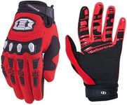 Seibertron Dirtpaw Unisex BMX MX ATV MTB Racing Mountain Bike Bicycle Cycling Off-road/Dirt bike Gloves Road Racing Motorcycle Motocross Sports Gloves Touch Recognition Full Finger Glove Red M