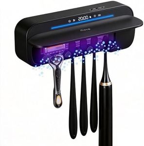iHave Toothbrush Sanitizer Holder Wall Mounted UVC Tube 5 Slots for Family