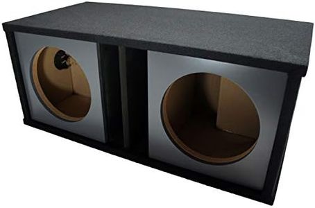 American Sound Connection Car Audio Dual 10" Slot Vented Paintable Baffle Stereo Sub Box Enclosure