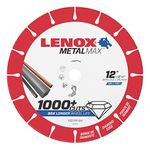 LENOX Tools METALMAX Cut Off Wheel, Diamond Edge, 12-Inch x 1-Inch (1972927)