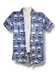 YORIICHI Gojo Satoru Casual Shirt for Men & Women || Anime Shirt || Men Stylish Shirt || Men Printed Shirt (in, Alpha, L, Regular) Sky