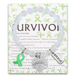 UJIMS Kidney Transplant Survivor Gifts Green Rinbbon Bracelet Organ Donation Awareness Gifts Transplant Gifts (OrganBraceletCard)