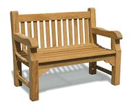 Jati Gladstone 2 Seater FULLY ASSEMBLED Garden Bench - 4ft Teak Park Bench Brand, Quality & Value