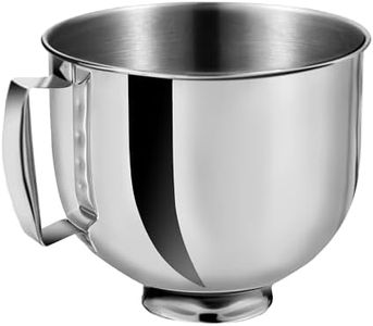 5.5 Quart Stainless Steel Mixer Bowl for KitchenAid Stand Mixers, Compatible with 4.5 & 5 QT KitchenAid Tilt-Head Mixers, KitchenAid Mixer Accessories, KitchenAid Replacement Bowl (5.5 QT)