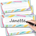 25 Colorful Student Desk Name Tags Classroom - Student Name Tags for Desks, Desk Name Plates for Classroom, Classroom Name Tags for Desk, Locker Name Tags for Classroom, Teacher Name Plate for Desk