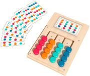 EduLand Montessori Practical Life/Math/Sensorial Preschool Classroom Toy Chess Game Patterns Matching Battle Game Beads Moving Maze Toy Brain Teasers 3 4 5 6 7 Years Old Road Trip Game Gift