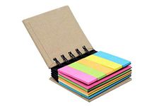 Qatalitic Spiral Sticky Note Pad Pocket Size (3 x 2 inch) with Adhesive Notes (125 Leaves and 125 Flags)