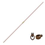 GOUNENGNAIL 8ft Ground Rod Kit - 5/8'' Bonded Electrical Copper Grounding Rod with Bronze Clamp UL Listed,Great for Fence Lightning Strike Electrode Earthing Rod, Swimming Pool Ground Rods