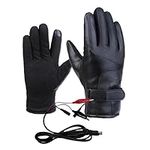 1pair Heated Motorcycle Gloves Blac