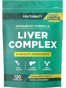 Liver Support Supplement | Milk Thistle Complex with Artichoke Extract, Dandelion Root & Choline | 16 Active Ingredients | Vegan Liver Health | 120 Capsules | by Horbaach