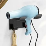 Hair Dryer Holder Wall Mount, Hair Dryer Holder Wall Mount, Upgraded Stainless Steel Hair Dryer Holder, Hair Dryer Holder Maximum Diameter 2.3 Inch (Compatible with Most Hair Dryers)