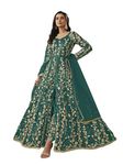 RUDRAPRAYAG Net And Santoon Embroidery Semi Stitched Long Anarkali Gown For Women