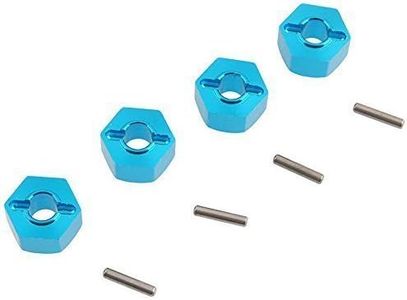 Hobbypark Aluminum Wheel Hex Hubs 12mm Drive Adapter with Pins 2x10 mm for RC Car Upgrade Parts (Pack of 4)