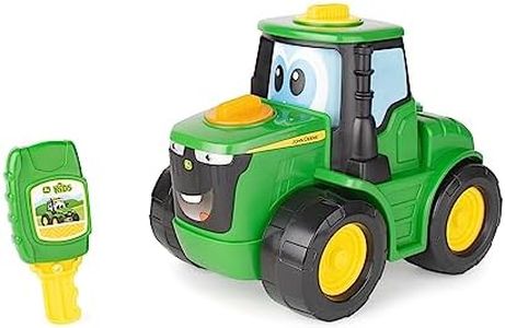 John Deere Key-n-Go Johnny Tractor Toy with Lights and Sounds - Interactive Driving Toy Tractor Includes 12 Interactive Ways to Play - Toddler Toys Ages 3 Years and Up