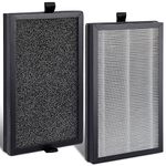 Priestley Air Purifier Replacement Filter, H13 True HEPA Replacement Filter with 3 Stage Filtration, Removes 99.97% Smoke, Odor, Dust for Bedroom & Office, 2 Pack