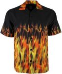 Benny's Red Flames Bowling Shirt XL