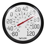 Taylor Precision Products Big and Bold Dial Thermometer (13.25-Inch, Black)