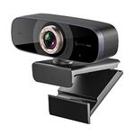 Angetube 825 Full HD 1080P Webcam with Microphone, 100° Wide-Angle View and Low-Light Correction, Flexible Manual Focus, Plug and Play for Streaming, Conferencing, Video Chatting and More