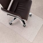 Office Chair Mat for Carpet Floors (75 x 120 cm) Highly Transparent, Clear PVC Floor Protection Mat with Studs, for Low and Medium Pile Carpets & Rugs, Durable and Ergonomic