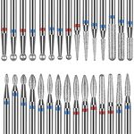 30Pcs Diamond Nail Drill Bits Set, Rolokit 3/32 Inch Cuticle Bit for Nail Drill, Puntas para Drill Nails Manicure Pedicure Remover Tools for Acrylic Gel Nails, Salon Home Nail Care