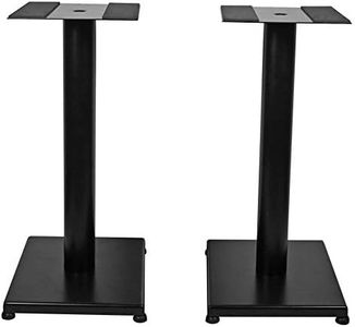 Rockville Pair RS21B 21 inch Steel Bookshelf Speaker/Studio Monitor Stands-Black V2