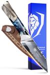 DALSTRONG Paring Knife - 4 inch - Valhalla Series - 9CR18MOV HC Steel - Celestial Resin & Wood Handle - w/Leather Sheath
