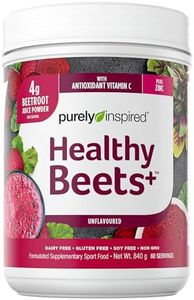 Purely Inspired Healthy Beets Healthy Beets + Superfood Powder | Vitamin C & Zinc for Immune Support | Unflavored (60 Servings)