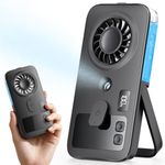 Otlonpe Mini Portable Handheld Misting Fan Hand Held Rechargeable Portable Fan with Mist 4-Speed LED Display Slim Foldable Small Personal Cooling Water Spray Mister Fans for Travel Women Kids