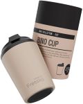 made by Fressko| Reusable Stainless Steel Coffee Cup-Oat|8oz 227ml|Double Walled Insulated Travel Mug|Easy Clean Leak Proof Lid