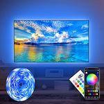 LED TV Backlight,2.5M USB Led Strip Lights with Remote for 40-60 Inch LED TV Backlights RGB 5050 APP Control Sync to Music Bias Lighting TV Led Lights for TV, Bedroom, Party and Home Decoration