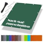 Sun Sail, UV Protection, 1 x 3.4 m, Canvas, Sold by the Metre, in Many Sizes and Colours, Side Protection Balcony, No Drilling, Including Mounting Ropes, Weatherproof, for Garden, Patio, Balcony, Dark
