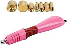 Hotfix Applicator,DIY Hot Fix Rhinestone Setter Applicator Wand Tool Kit Set with 7 Different Sizes Tips,Support Stand (Pink)