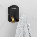 Plantex 304 Grade Stainless Steel Robe Hook/Cloth-Towel Hanger/Door Hanger-Hook/Bathroom Accessories - Pack of 1 (Parv-Gold & Black)