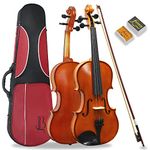 Forenza Prima 2 Full 4/4 Size Violin Outfit with Ebony Fingerboard and Pegs, Lightweight Hard Case, Wood Bow, Rosin, Steel Core Strings