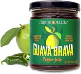 Jenkins Jellies Guava Brava Hot Pepper Jelly - Sweet & Spicy Jalapeño Jelly - Gluten Free, Vegan Pepper Jam - Use as a Glaze, Dipping Sauce, or Dessert Topping - All Natural & USA Made - 11 Ounces