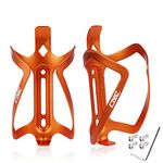 CNC Bike Water Bottle Holder, Aluminum Bike Water Bottle Cage for Road Bike/Mountain Bike 2-Pack Orange