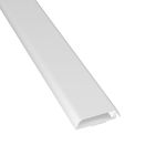 D-Line Cable Trunking, Wire Cover for Wall, TV Cable Tidy, Paintable, Self-Adhesive, Hinged One-Piece Design - 60mm (W) x 15mm (H) x 40cm Length - White