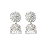 Beauty Latest Stylish Fancy Traditional Pearl Jhumki Jhumka Earrings For Girls Women Get The Diva Look. Easy To Wear, Light In Weight Gives You A Rich Look. (ANTIQUE WHITE GOLD)