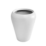 JP PLANTERS 24 Inch FRP Apple Planter - Large Decorative Grey Flower Pot for Home, Office, Balcony, Patio, Porch, Deck, and Garden Decoration - Modern Outdoor Plant with Drainage Hole, Solid White